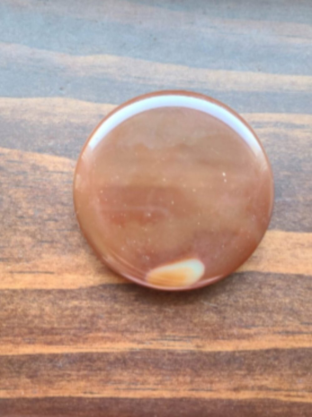 Red Agate Round Crystal Worry Palm Stone 2"